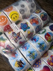 Oriental Trading Company Mega 25 Roll Sticker Assortment Coins Smiley Farm Star