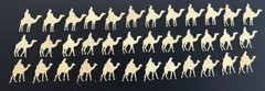 Holiday Die Cuts * 3 Wise Men * 12 Sets * Kraft, Black, Silver or Gold Glitter