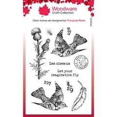 Woodware Craft Clear Stamp – FLYING BIRDS