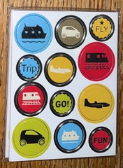 Michael’s Chipboard Travel Trip Ship Cruise Train Car Plane Fly Fun 3D Stickers