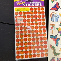 90s Lot Trend Super Shape Sticker Packs Pumpkin Happy Books Instructional Fair