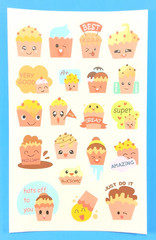 Grape Scented Scratch & Sniff Sticker Sheet Cupcakes