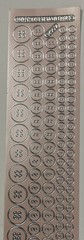 SILVER/PINK BUTTON Stickers(2”x9”) Stampendous•Pink•Little Girl•Pastel •Metallic