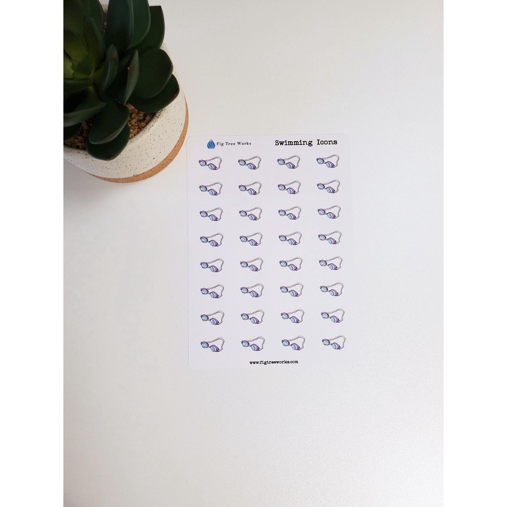 Swimming Icon Stickers for Calendars and Planners | Swimming Lesson Reminders