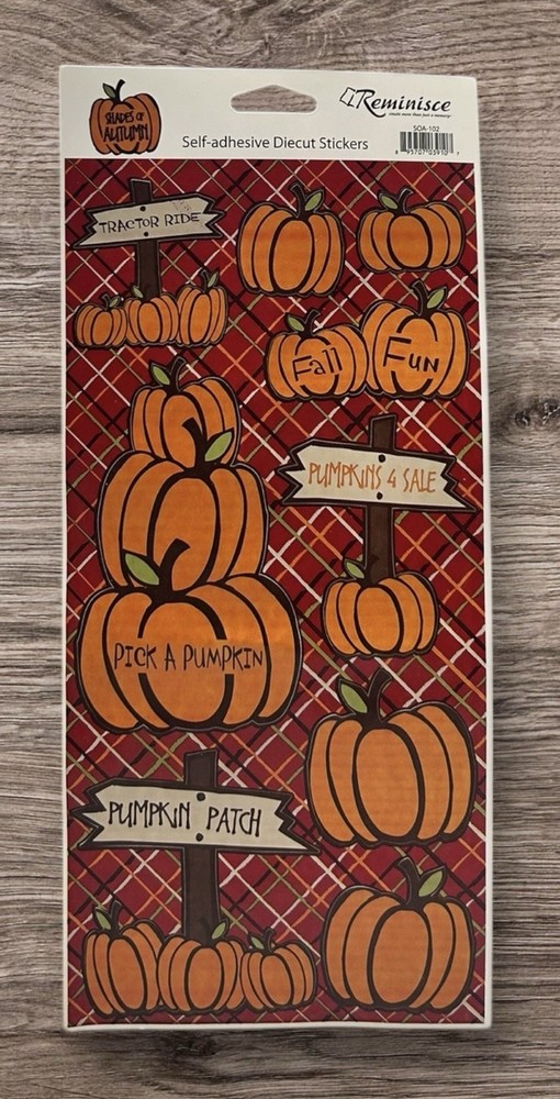 Shades of Autumn Pumpkin Patch Tractor Ride Reminisce Stickers Scrapbook NEW