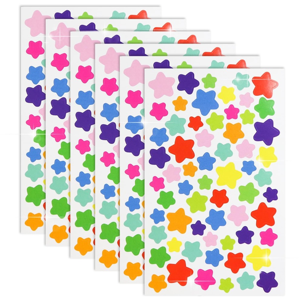 Reward Stickers Star Shape Mixed Colorful Well Done Learning YS-013