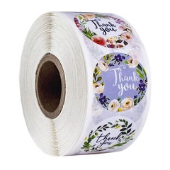 1000Pcs 1 inch Floral Thank You Stickers Envelope Gift Packaging Decor Labels