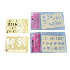 Craft Lot 4 pack Brass Stencil Kits Scrapbooking Card Making Embellishments 90s