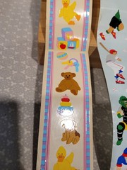 Mrs. Grossman’s Baby Toys Baseball Players Balloons Princess Sticker Roll Lot