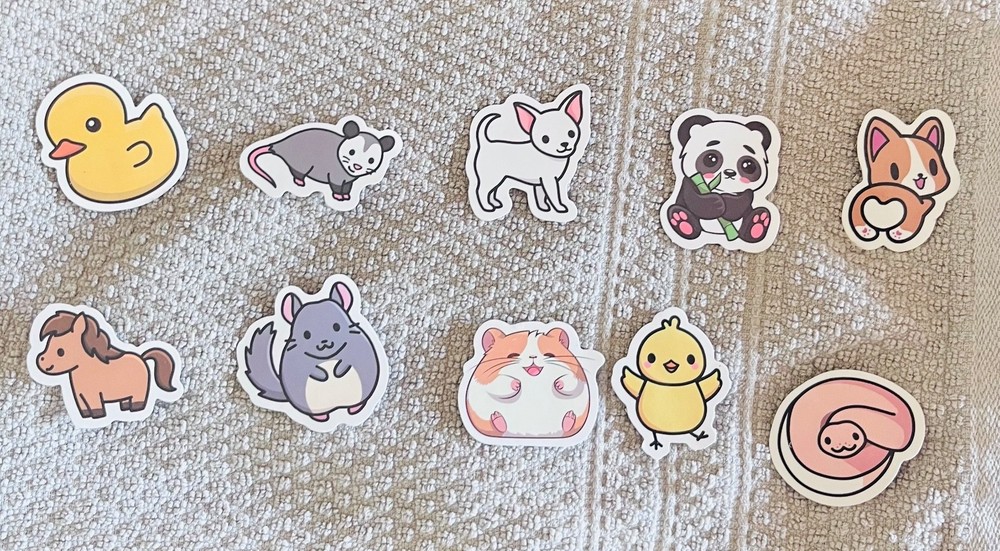 Fun, whimsical laptop, water bottle and locker stickers!