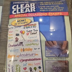 Clear Acrylic Stamps Lot. Scrapbooking, Crafting.
