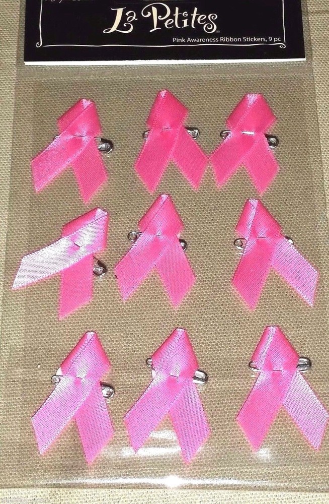 THE PAPER STUDIO Stickabilities PINK AWARENESS RIBBON Stickers – 9pcs