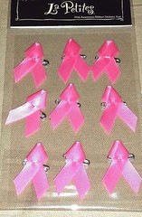 THE PAPER STUDIO Stickabilities PINK AWARENESS RIBBON Stickers – 9pcs