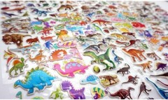 450 Dinosaur Stickers for Kids, Scrapbooking, 24Sheets, Teacher, goody bags