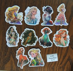 Cute or Realistic- Princess Stickers -10 PCs- 10 style options! See Description