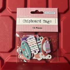 Colorbok Chipboard 3D Tags Thinking Of You 15 Pieces 37861 Acid Free Brand New