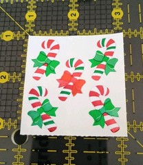 Vintage Stickers Sandylion Christmas Candy Cane Ribbon Foil Mylar Sticker Mod