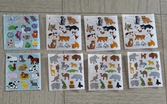 Sandylion Sticker 8 mod Micro Animals Zoo Pets Jungle Farm Cats Vintage 90s