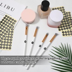Durable 2500 Pcs Black Round Number Stickers – 0.4 Inch for Indoor/Outdoor Use