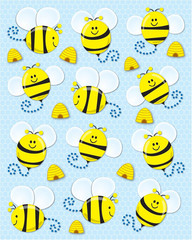 Carson Dellosa 72 Bumble Bee Stickers for Kids, 6 Sheets of Bugs with Hives for