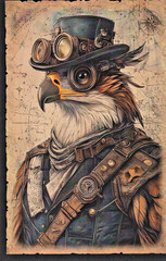Animals Dressed in Steampunk Gear – Animal Prints, 20pcs 8.5″x 5.5″