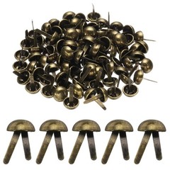 100pcs Brads Paper Fastener 12mmx20mm Metal Split Pin for Paper Craft Bronze