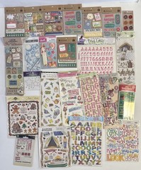 *Lot of 269 Scrapbook Stickers 3D Vellum Rain Dots Mix of Vintage and modern