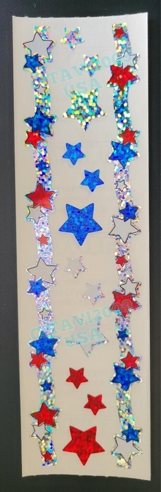 HAMBLY STUDIOS STICKERS PRISMATIC BORDER *STARS* COLLECTIBLE DISCONTINUED RARE