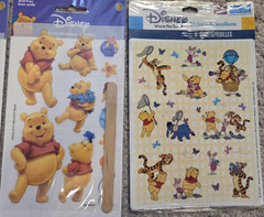 Lot VTG Winnie The Pooh Scrapbook Stickers & Rub Ons Disney Sandylion Hallmark