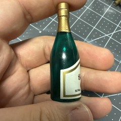 Champagne Bottle Charm Favor Decoration 1/6 Scale Barbie Miniature