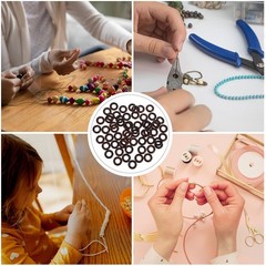 50Pcs Wooden Craft Connectors Coffee Color for Jewelry Making