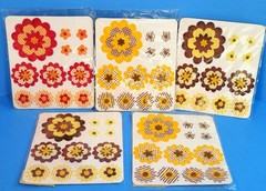 RETIRED HOMEMADE BEAUTIFUL 60 CT. PAPER FLOWERS LOT SCRAPBOOK EMBELLISHMENTS #7
