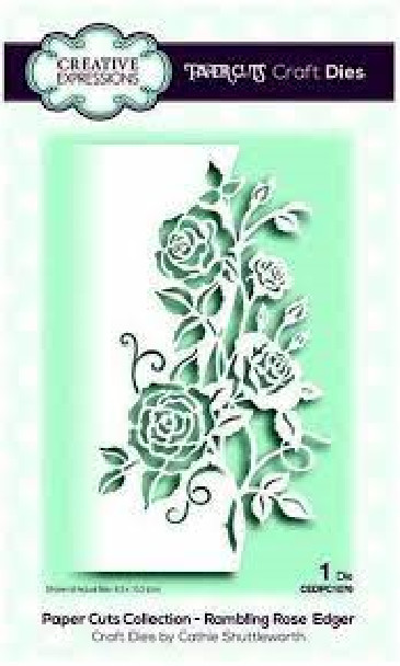 Creative Expressions Metal Cutting Die PAPER CUT COLLECTION – RAMBLING ROSE EDGE