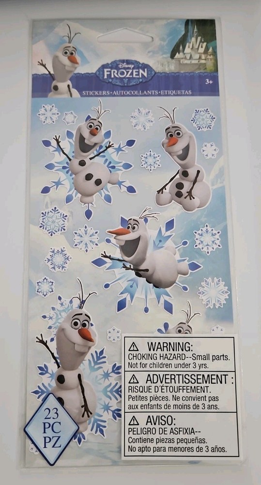 EK SUCCESS Disney FROZEN OLAF Flat Stickers, 23 pcs, NIP