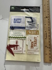 Making Memories Artistic Tags Occasions 7 Tags B-Day Holidays Scrapbooking Craft