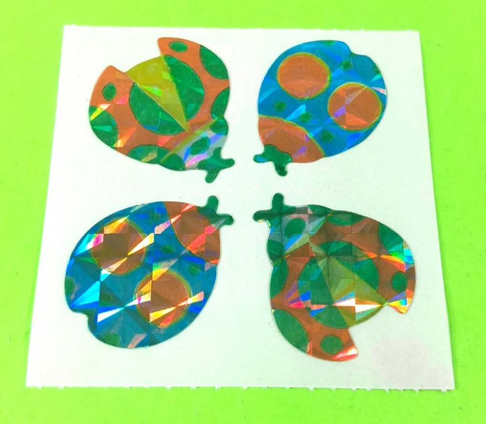 Vintage Prismatic Great 7 Lady Bugs Sticker Mod