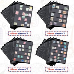 Gersoniel 30 Pieces stamp collecting 8.58 x 11.02 inches, black, transparent