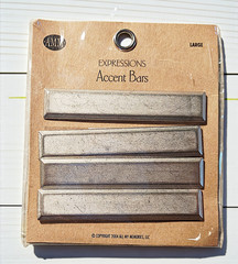 All My Memories Expressions Silver Metal Accent Bars Set – 3 Pack Bundle, Scrapb