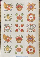New Vintage Current, Inc Autumn Fall Asst Seals Stickers Acorn Wreath Pumpkin