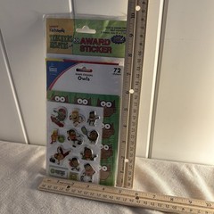 Vintage 90s sticker LOT Teachers award Motion Stickers Carson Dellosa owl Kiwi