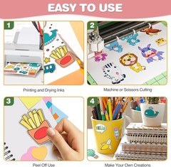 Vivid Color 8.5″x11″ Waterproof Printable Vinyl Sticker Paper – 100 Sheets