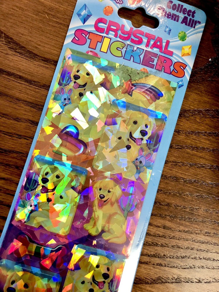A Lisa Frank Crystal Stickers Adorable Puppies NIP Sealed Rare P657