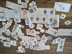 Antique Monogram Crests Coat Of Arms Ex Libris Historic Lot Art