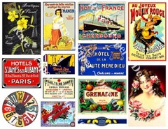 French Sticker, Paris Set, Deluxe Victorian Travel Theme Label, France, 3 Sheets