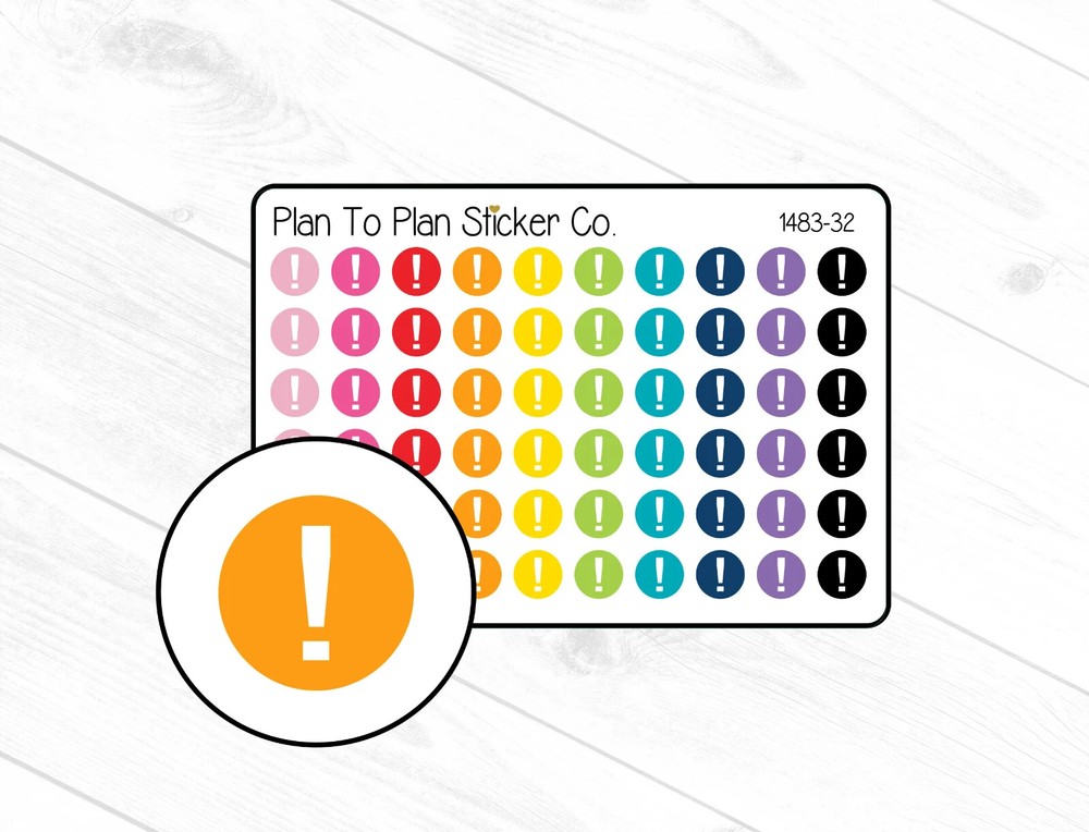 1483-32~~Exclamation Icon Planner Stickers.
