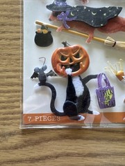 RARE Jolees 3D HALLOWEEN ANIMALS Sticker Scrapbook Stickers Jolee’s