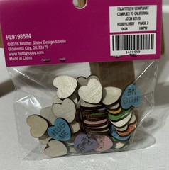 Hobby Lobby Mini Wood Valentine’s Day Conversation Hearts Crafts 45 Piece NEW
