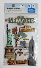 Scrapbooking Sticker Lot of 2 Packages New York City NYC Skyline Dimensional