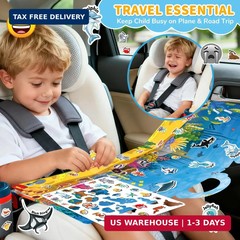 6 Sets Reusable Sticker Book for Toddlers 3-6, Jelly Sticker Books for Toddler,