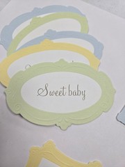 Creative Memories Set Of 11 Baby Title Scrapbook Die Cuts Blue Yellow Green